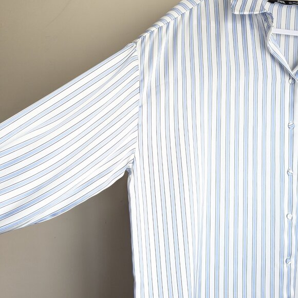 Striped Blue and White Women's Top - Picture 7 of 10